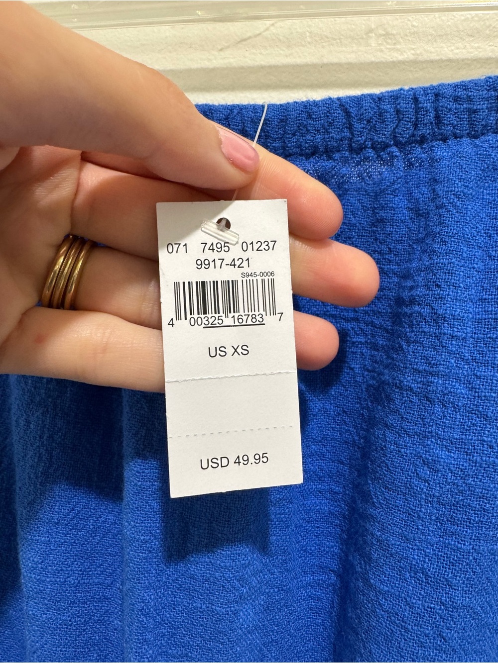 Aerie Strapless Wide Leg Jumpsuit Blue NWT Size XS - Picture 8 of 14
